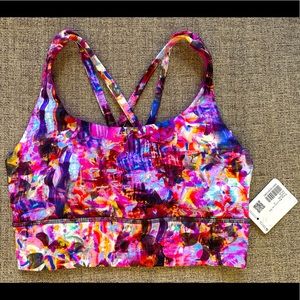 Lululemon Energy Bra Long line Seawheeze size 4